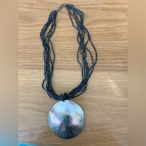 Artisan Necklace with mother of pearl pendant
